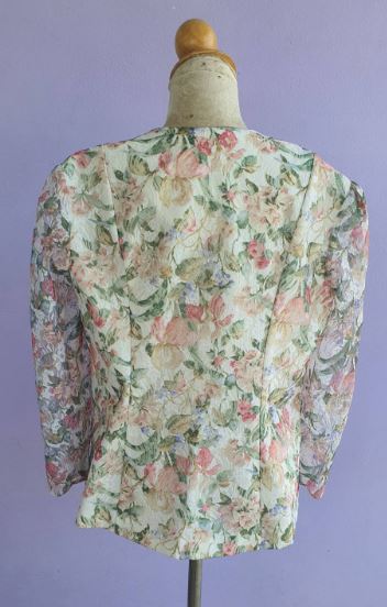 FF03108 เสื้อลูกไม้ มือสอง แบรนด์เนม Risa Ann new york อก free -42 นิ้ว