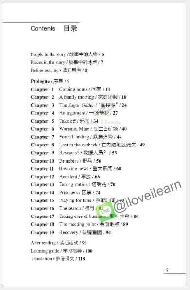 หนังสืออ่านนอกเวลาภาษาอังกฤษเรื่อง: The Sugar Glider + MP3 (ระดับ 5) The Sugar Glider +MP3 (Level 5)