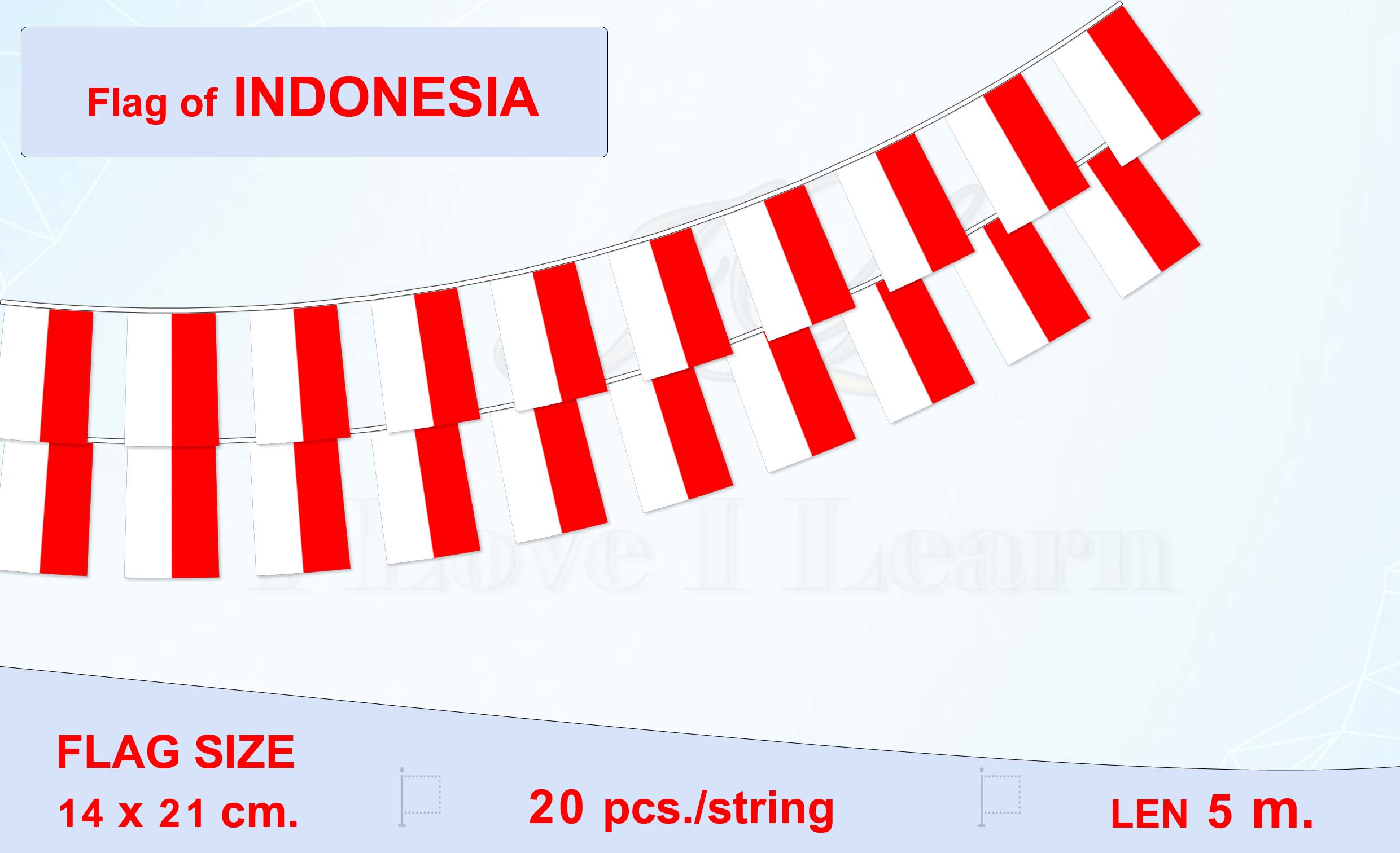 ธงชาติอินโดนีเซีย ธงราวประเทศสาธารณรัฐอินโดนีเซีย bendera nasional kecil indonesia Republik Indonesia National Flag Small Flag for Decoration ธงชาติประเทศสาธารณรัฐอินโดนีเซีย สำหรับประดับตกแต่งในงาน ตกแต่งสถานที่ ราคาถูก