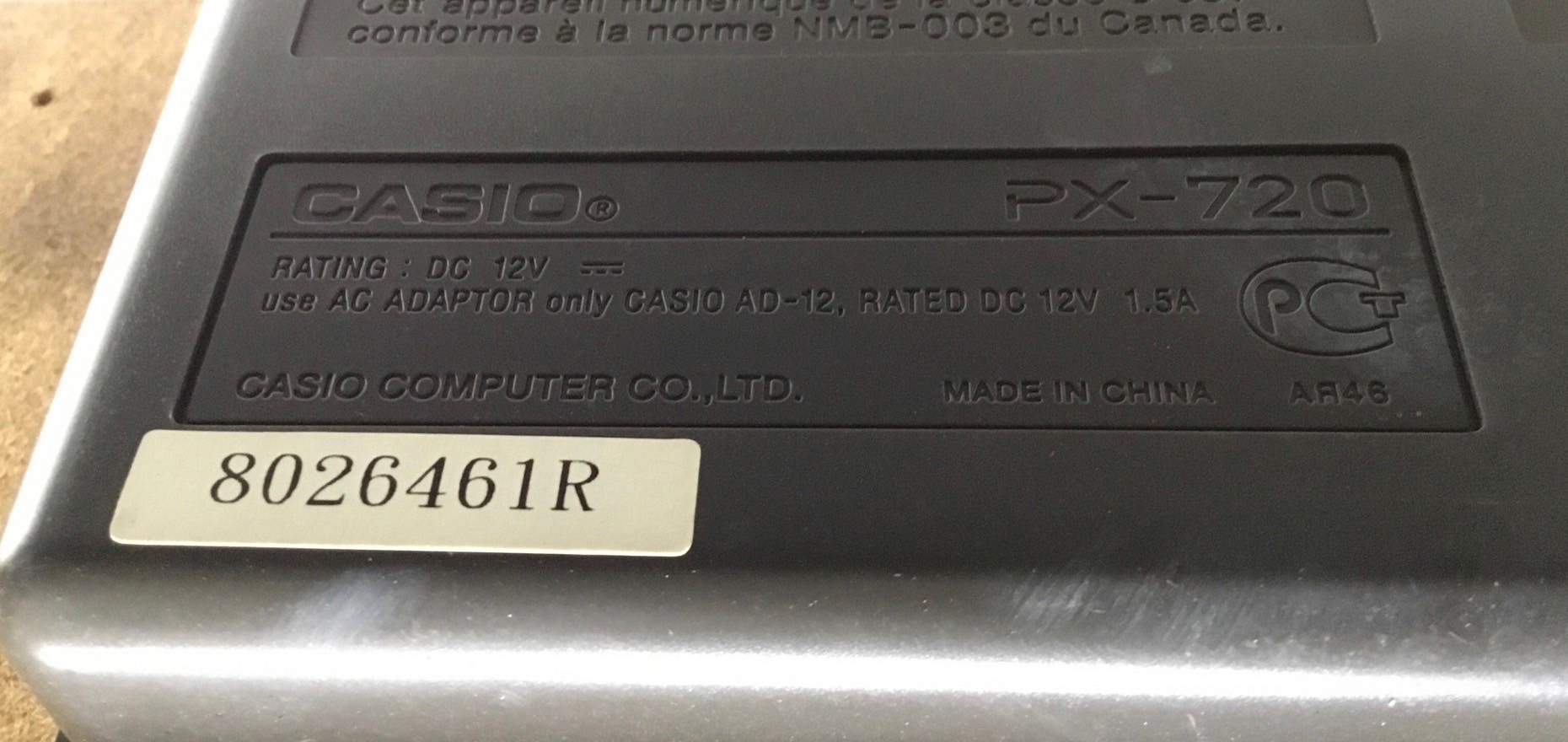 เปียโน CASIO : PX-720 สินค้าไม่พร้อมใช้งาน (ต้องซ่อม)