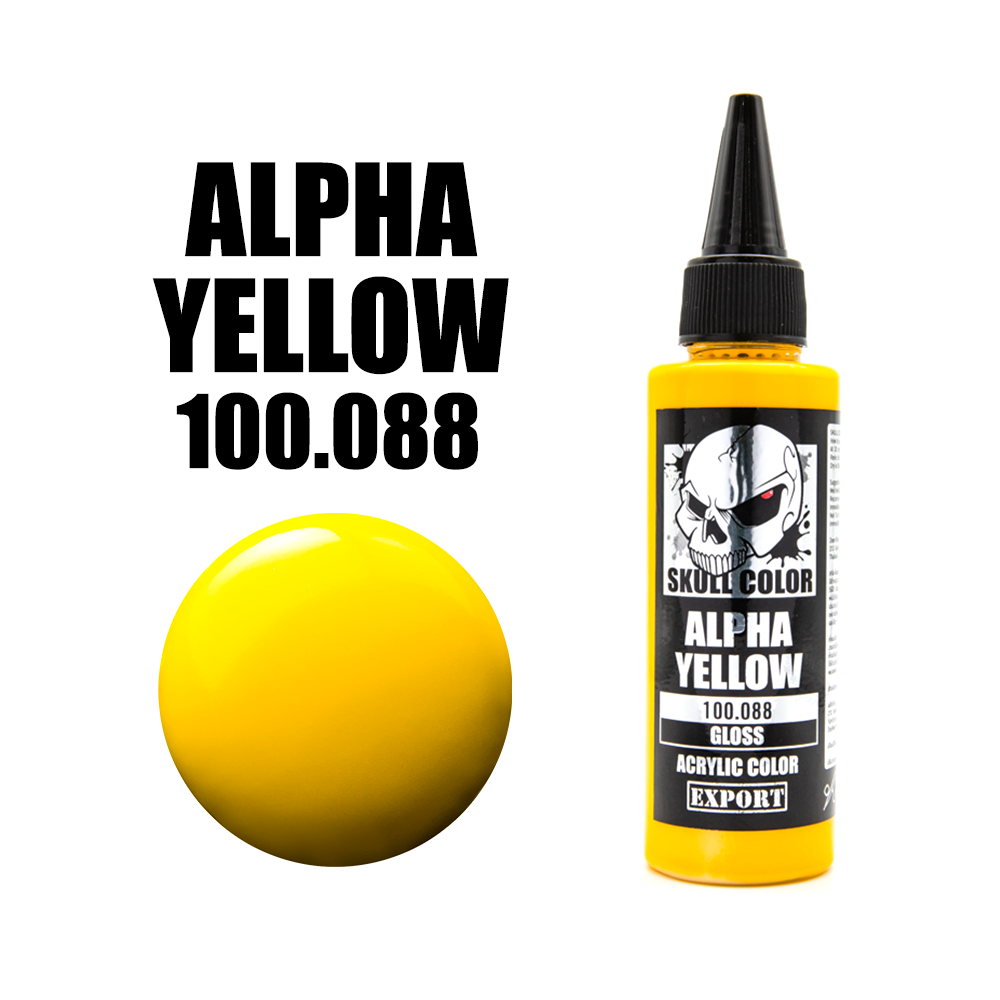 สี Skull Color Gloss SK100.088 Alpha Yellow 60ml