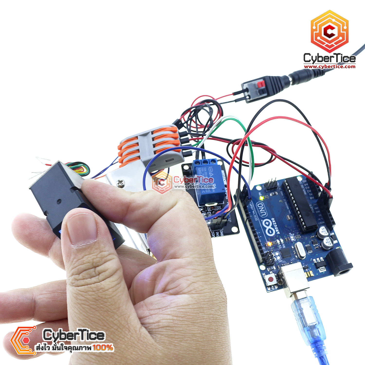 Tk Arduino สอนใช้งาน Arduino Fingerprint Sensor เซ็นเซอร์สแกนลายนิ้วมือ AS608 JM ...
