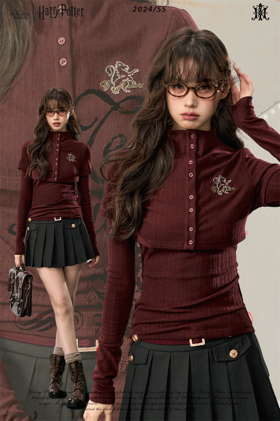[Pre-Order] Kyouko x Harry Potter แฮร์รี่ พอตเตอร์ เสื้อยืด ปกครึ่งตัว W/2024