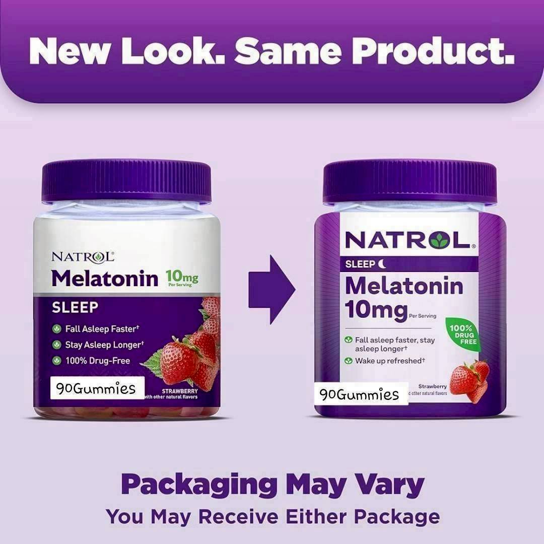 Natrol Melatonin Gummies 10 mg 90 Gummies Strawberry