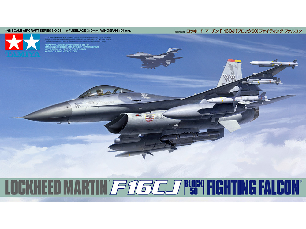 โมเดลเครื่องบิน Tamiya ขนาด 1/48 TA61098 USAF F-16CJ (Block 50) Fighting Falcon