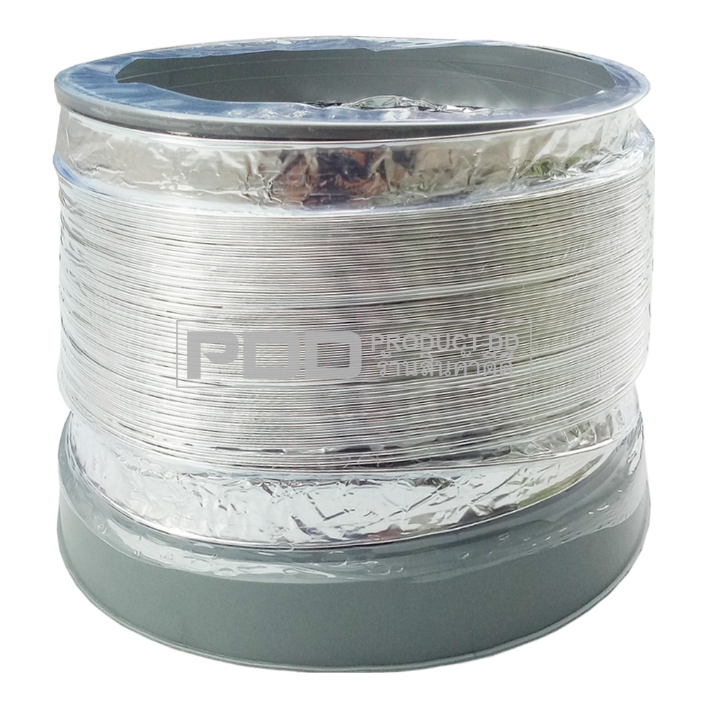 ท่อฟอยล์อลูมีเนียม 6 นิ้ว ยาว 1.5 ม. ท่อลมร้อนแอร์ ท่ออ่อนยืดหดได้ ระบายอากาศ ท่อดูดควัน