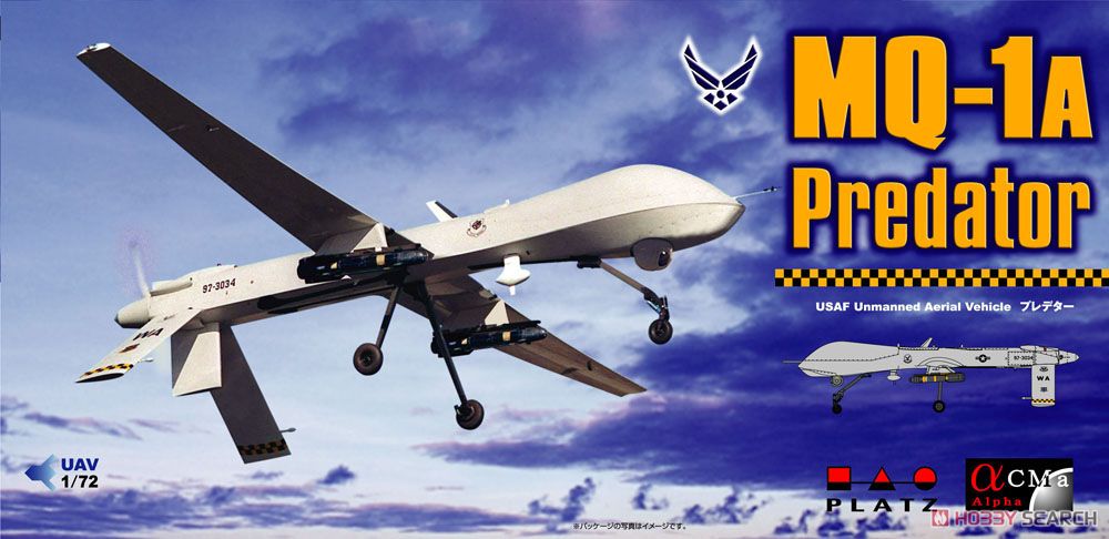 โมเดลเครื่องบิน Platz Hobby 1/72 AC-2 Attack Aircraft MQ-1A Predator