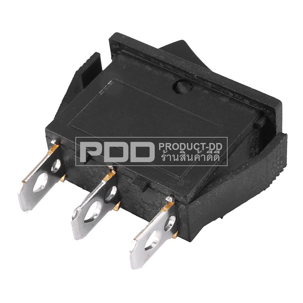 KCD3 สวิตช์กระดก ON-OFF-ON 3 ขา สีดำ l-O-ll 15A 250V AC และฝาครอบกันน้ำ