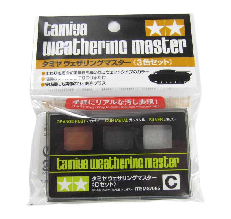 TA87085 Weathering Master Set C (Orange Rust, Gun Metal, Silver ) สีทาเพิ่มความสมจริง