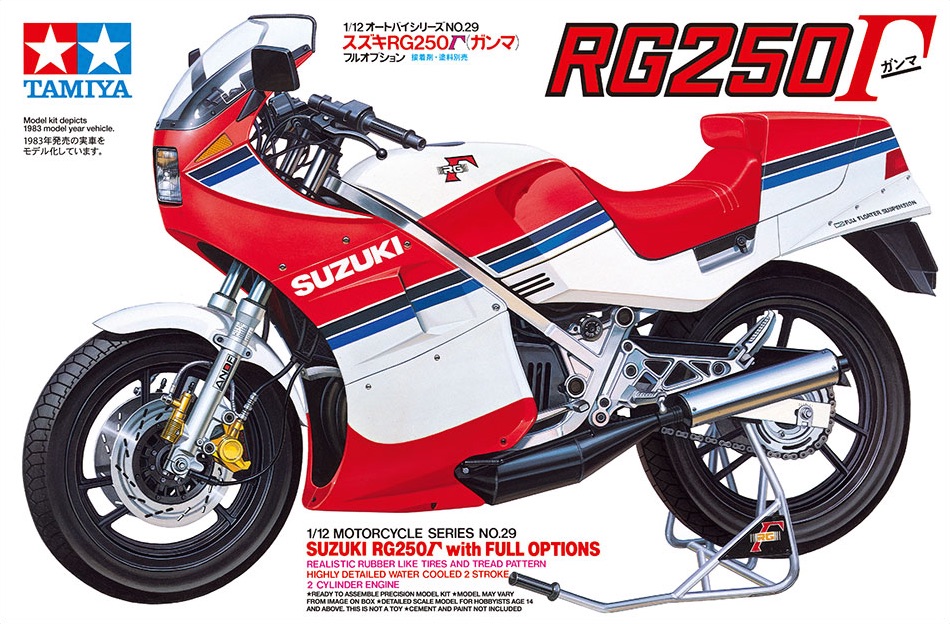 โมเดลมอเตอร์ไซด์ทามิย่า ขนาด 1/12 Tamiya TA14029 Suzuki RG250Γ & Full OP