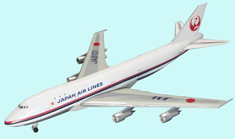 โมเดลเครื่องบินจำลอง ยี่ห้อเอฟทอย ขนาด 1/500 ชุด JAL Wing Collection Vol. 5 #7 BOEING 747-100 (JA8101)