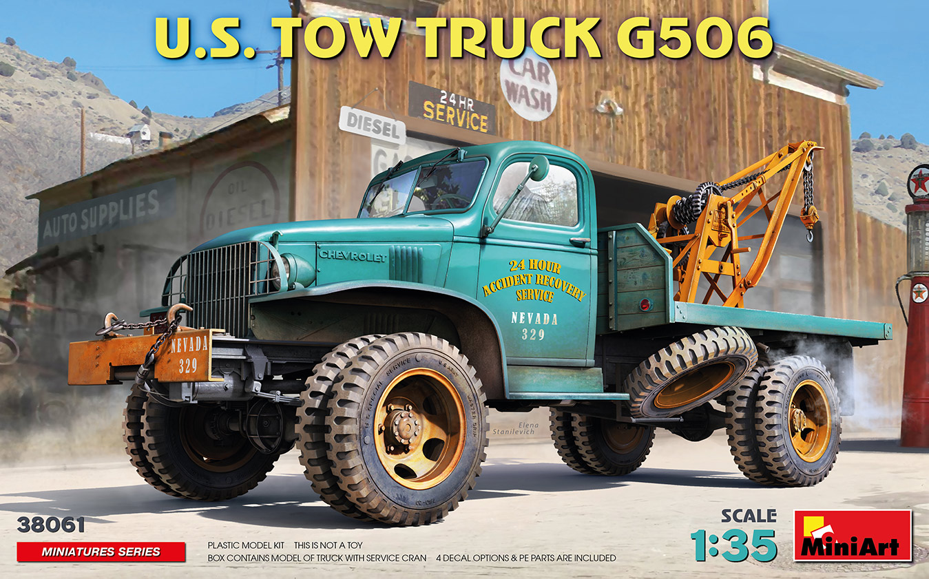 โมเดลรถลากจูง MiniArt ขนาด 1/35 MI38061 U.S. TOW TRUCK G506