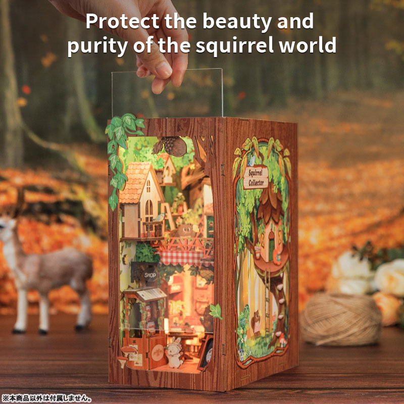 Miniature Dollhouse Squirrel Collector Wooden Handmade Kit(Provisional Pre-order)