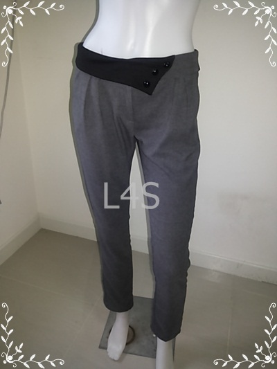 FF01368 กางเกงผ้า มือสอง สีเทา PENA WOMAN เอว 28 นิ้ว