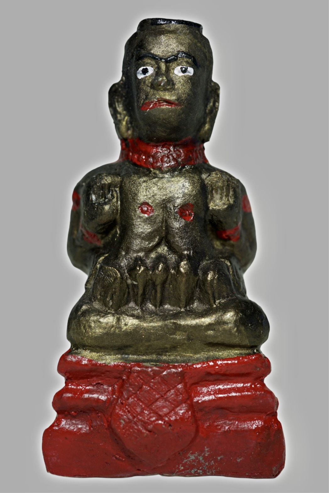 กุมารผงพิเศษ (พิมพ์ใหญ่,เนื้อดินเผา,อุดผงพิเศษใต้ฐาน) Mystic Powder Kuman Thong. (large size,clay material with mystic powder sealed at the base) SKU-03982