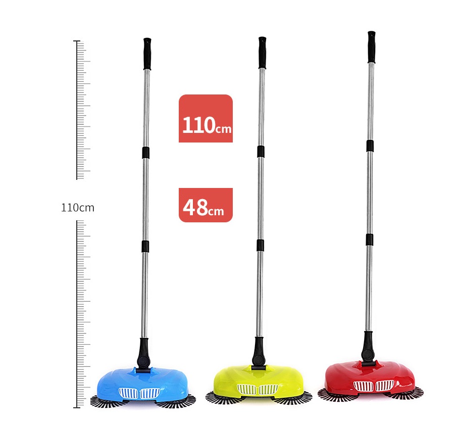 MAT-020009 ไม้กวาด 3 in 1 ใช้งานทั้ง กวาด + เช็ด + ถู (MAT-020009)