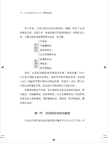 หนังสือภาษาจีนการแบ่งพยางค์สองพยางค์ของภาษาจีน 汉语的双音化 The Bisyllablization of Chinese