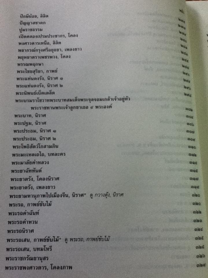 นามานุกรมวรรณคดีไทย ชุดที่ 1 ชื่อวรรณคดี