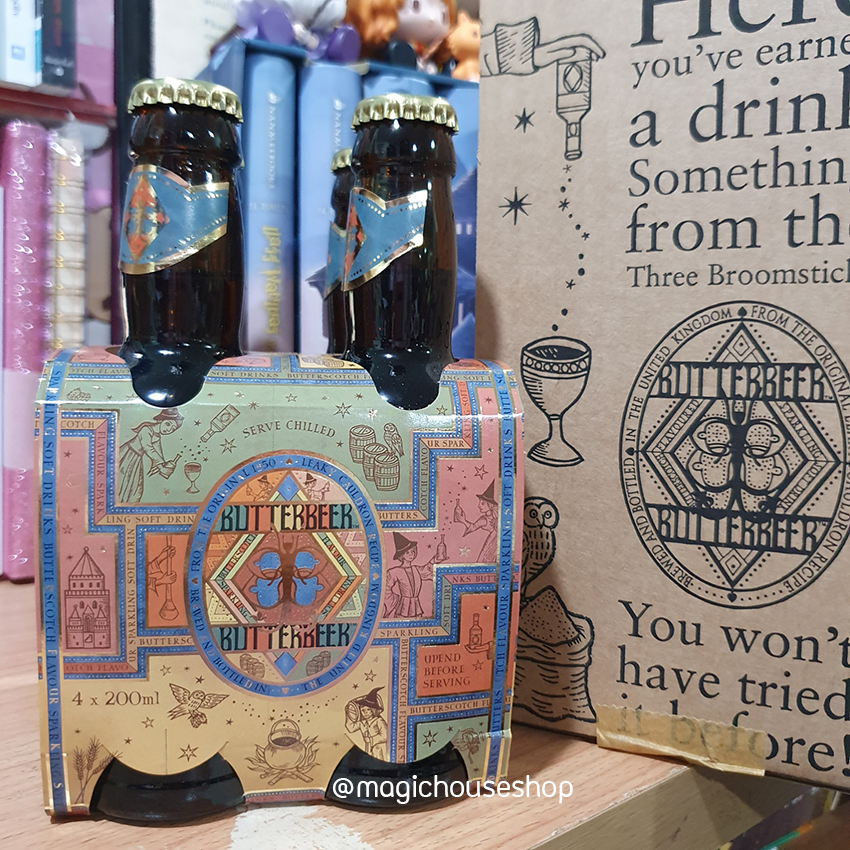 Bottled Butterbeer 4 Pack บัตเตอร์เบียร์ แฮร์รี่พอตเตอร์ ลิขสิทธิ์แท้จากWB ขนาด 200 ml แพ็ค4ขวด