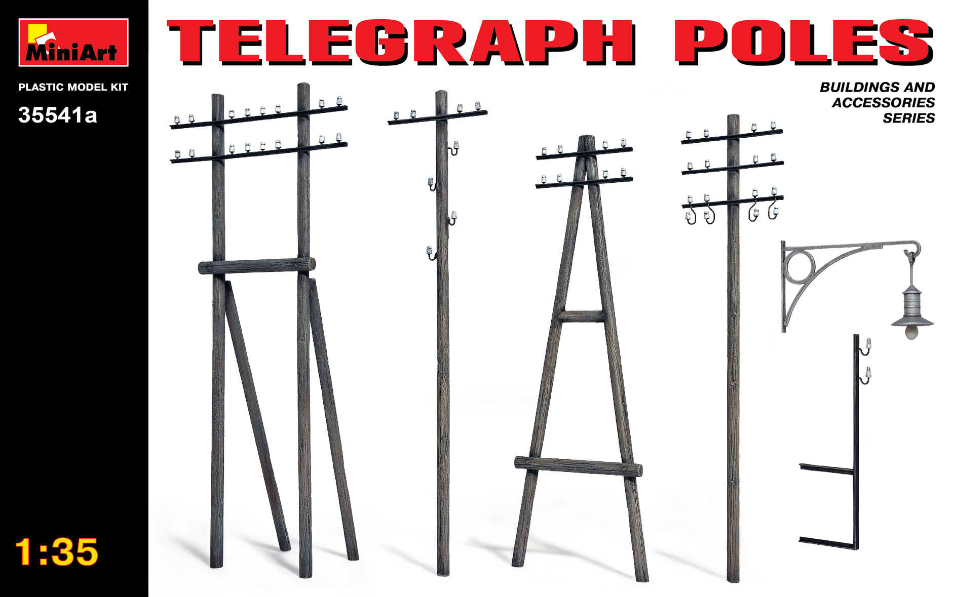 โมเดลเสาโทรเลข MiniArt ขนาด 1/35 MI35541A TELEGRAPH POLES