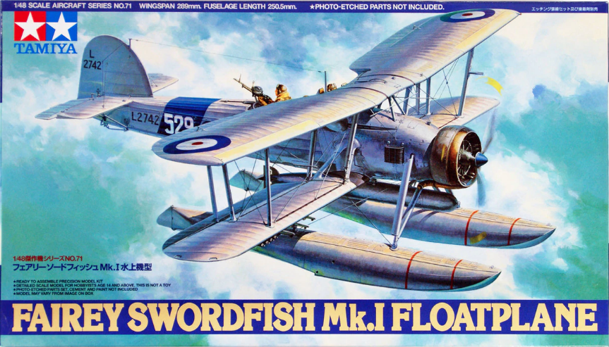 โมเดลเครื่องบิน Tamiya ขนาด 1/48 TA61071 Fairey Swordfish Mk.I Floatplane