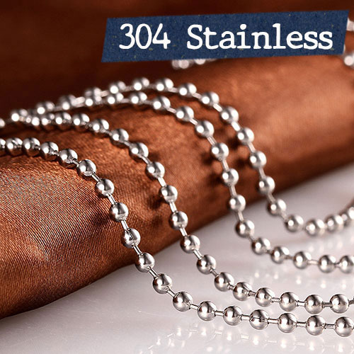 สร้อยคอ Stainless Steel Ball Chain 2.4mm 18 นิ้ว