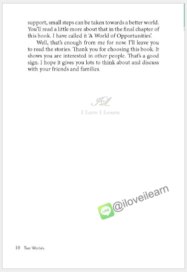 หนังสืออ่านนอกเวลาภาษาอังกฤษเรื่องTwo Worlds (ระดับ4) Two Worlds (Level 4)