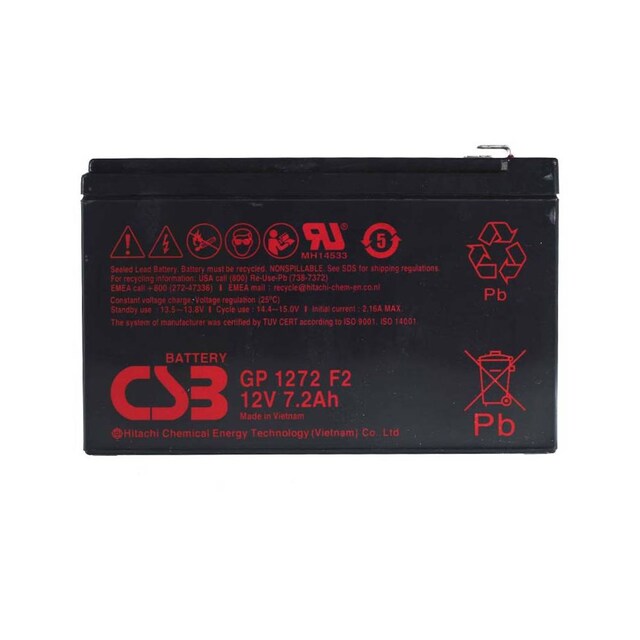 BATTERY, CSB, GP1272, 12V 7.2Ah