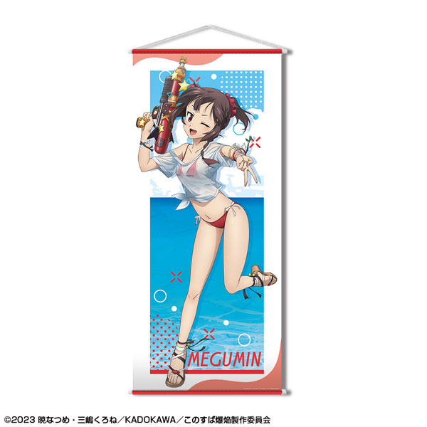 Kono Subarashii Sekai ni Bakuen wo! Almost Life-size Wall Scroll 01 (Megumin / T-shirt Swimsuit Ver.) [New Illustration](Pre-order)