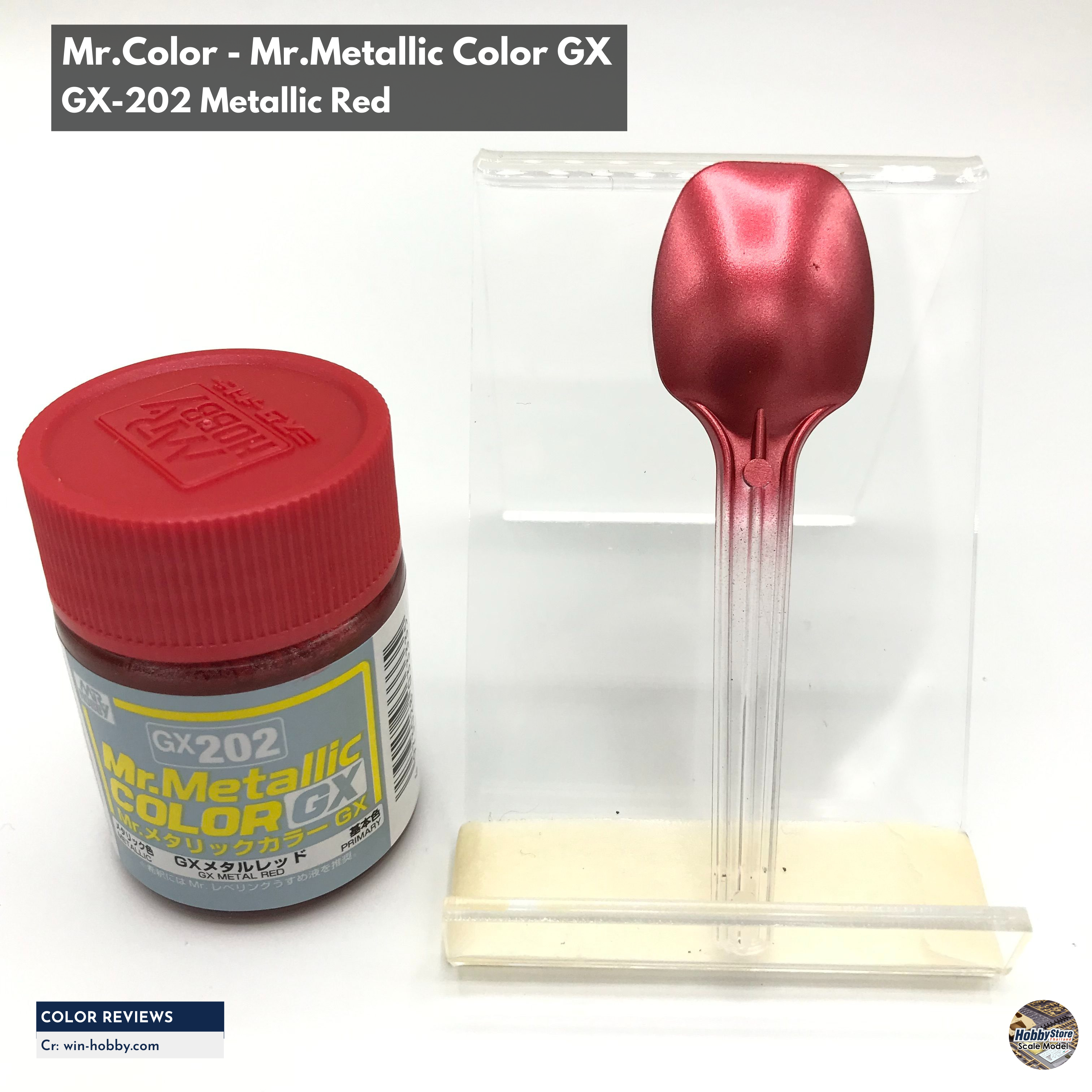 Mr. Metallic Color GX - Metallic GX Metal Bloody Red Primary (GX215)  Plastic Model Kit Paint