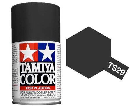 สีพ่นโมเดลรถ สีพ่นโครงรถ สีสเปรย์ทามิย่า Tamiya Spray Color TS-29 Semi Gloss Black (100 ml)