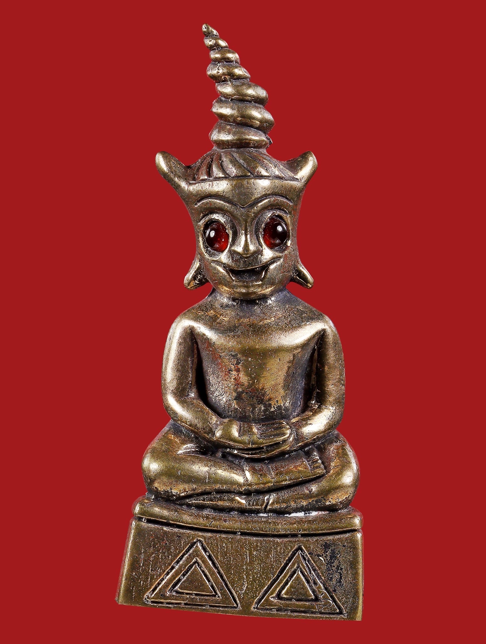 พญางั่งมหามนตราจันทร์เสี้ยว (เนื้อเงินฮางเงินฮ้อย) Supreme Mantra Crescent Moon Ngang. (thai boat money material) SKU-04043