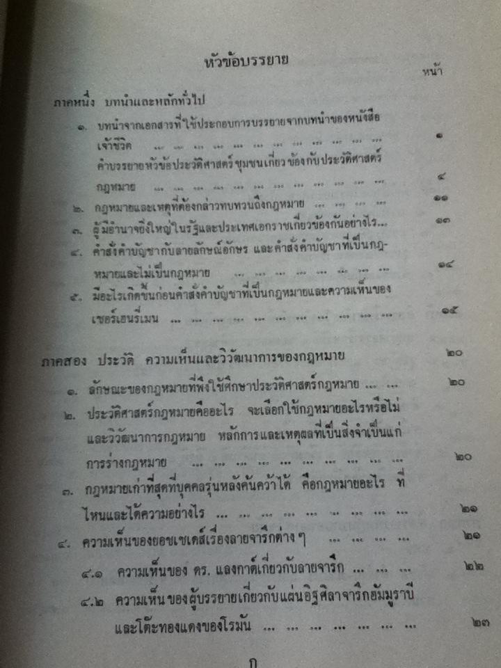ประวัติศาสตร์กฎหมายชั้นปริญญาโท อนุสรณ์งานพระราชทานเพลิงศพ หลวงสุทธิวาทนฤพุฒิ