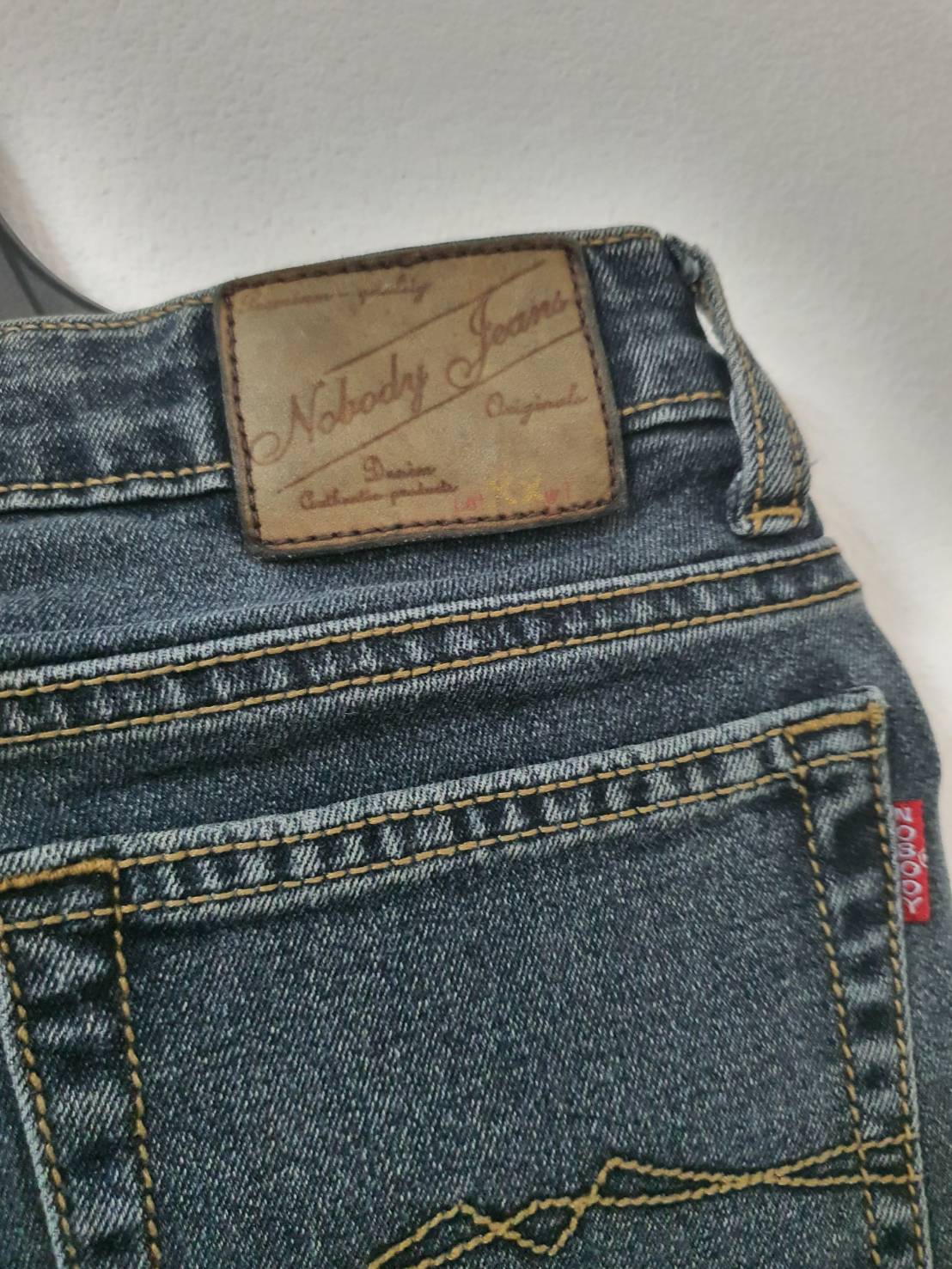 FF06256 กางเกงยีนส์มือสอง ขาบานเล็กน้อย แบรนด์ NOBODY JEANS เอว 27-28 นิ้ว