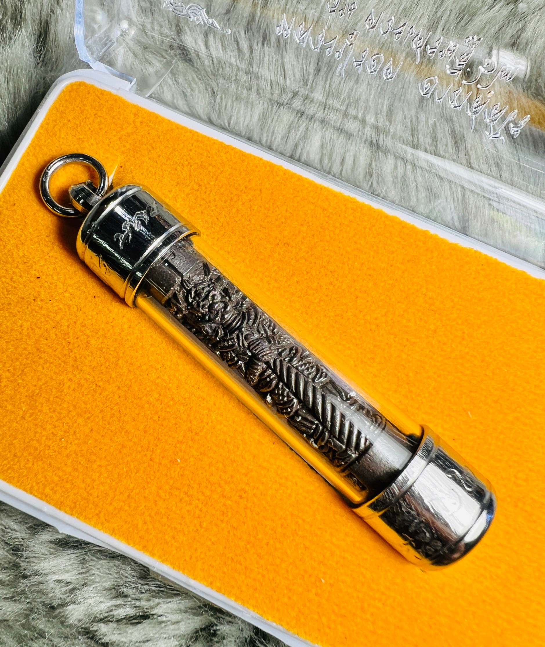 ตะกรุดหล่อท้าวเวสสุวรรณ (โลหะรมดำ) Thao Wessuwan Takrud (Black Plated) SKU-01725