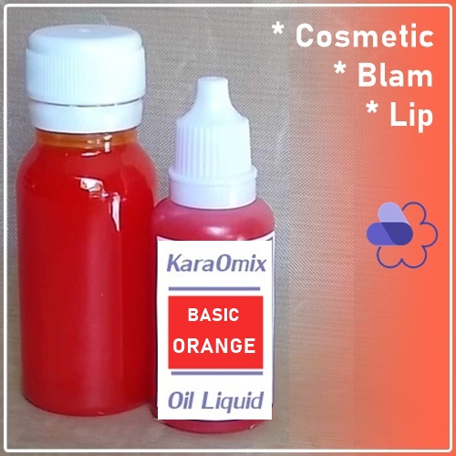KaraOmix- Basic Orange / Liquid oil color :orange สีส้มละลายในน้ำมัน ของเหลวข้น ทิ้งไว้จะตกตะกอน ควรเขย่าขวดก่อนใช้