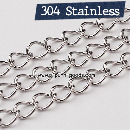 โซ่สแตนเลส โซ่ Twist Chain 3.5x5มม. (304 Stainless Steel) 1เมตร