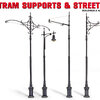 โมเดลเสาไฟและหลอดไฟ MiniArt ขนาด 1/35 MI35523 TRAM SUPPORTS & STREET LAMP