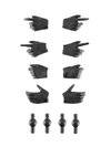 LittleArmory [LA-OP22] Gun Holding Hand for Megami Device Black Plastic Model(Pre-order)