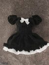 Puff Sleeves One-piece Dress (Black) (DOLL ACCESSORY)(Pre-order)