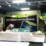 Backdrop แบ็คดรอปออกบูท พร้อมกระเป๋าลาก