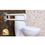 ราว ห้องน้ำ แบบยกขึ้น -ลง สีขาว