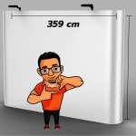 Backdrop แบ็คดรอปออกบูท ขนาด 3x3 (ตรง)