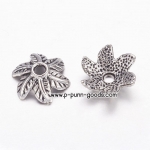 ฝาครอบลูกปัด 10มม. สีเงินโบราณ