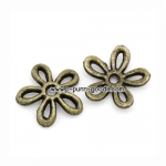 ฝาครอบลูกปัด ดอกไม้ 11มม. สีทองเหลืองโบราณ