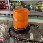 ไฟไซเรน LED 2 ระบบ หมุน+กระพริบ ฐาน 7 นิ้ว 80 mm 12-24V