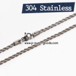 สร้อยคอ Stainless Steel Rope Chain 2.5มม. 20 นิ้ว