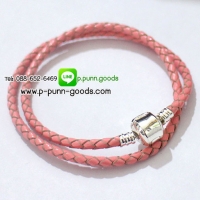 สีชมพู - คลิปล็อคสีเงิน