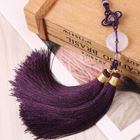 โนรีแกจี้ห้อยพู่สีม่วงประดับชุดฮันบก (Norigae) จี้ห้อยพู่สำหรับประดับในชุดประจำชาติเกาหลี 노리개