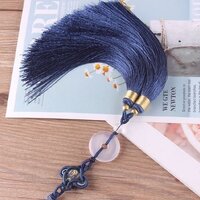 โนรีแกจี้ห้อยพู่สีน้ำเงิน ประดับชุดฮันบก (Norigae) จี้ห้อยพู่สีน้ำเงิน สำหรับประดับในชุดประจำชาติเกาหลี 노리개